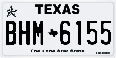 TX license plate BHM6155