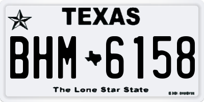 TX license plate BHM6158
