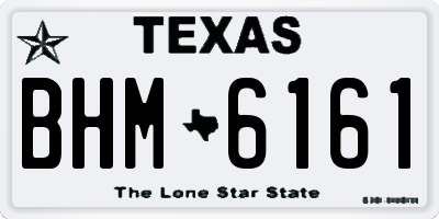 TX license plate BHM6161