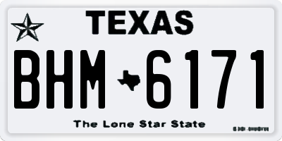 TX license plate BHM6171