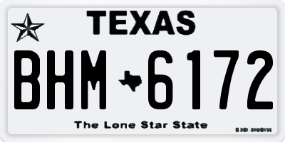 TX license plate BHM6172
