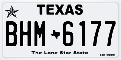 TX license plate BHM6177