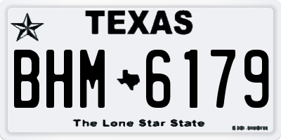 TX license plate BHM6179