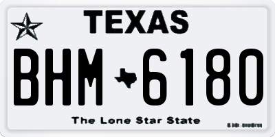 TX license plate BHM6180