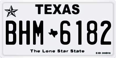 TX license plate BHM6182