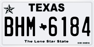 TX license plate BHM6184