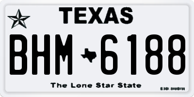 TX license plate BHM6188