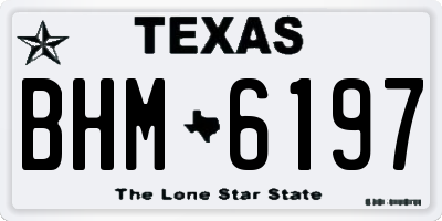 TX license plate BHM6197