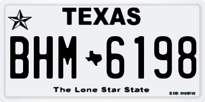 TX license plate BHM6198