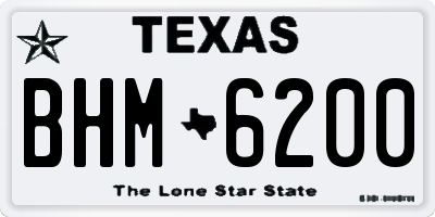 TX license plate BHM6200