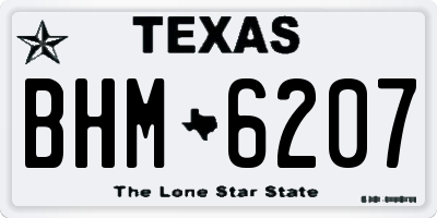 TX license plate BHM6207