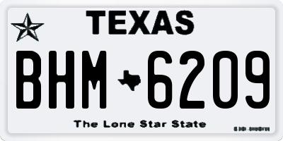 TX license plate BHM6209