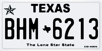 TX license plate BHM6213