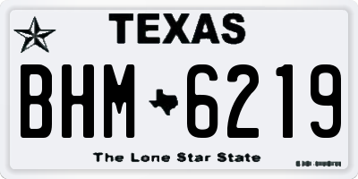 TX license plate BHM6219