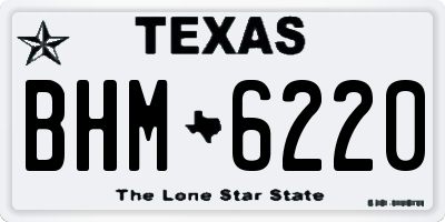 TX license plate BHM6220