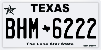 TX license plate BHM6222