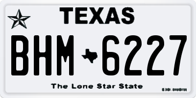 TX license plate BHM6227