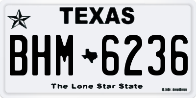 TX license plate BHM6236