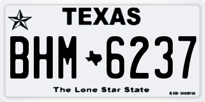 TX license plate BHM6237