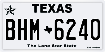 TX license plate BHM6240
