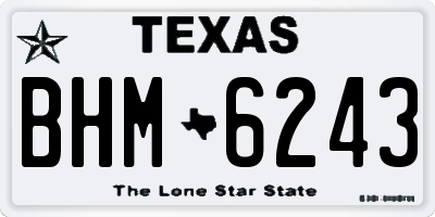 TX license plate BHM6243