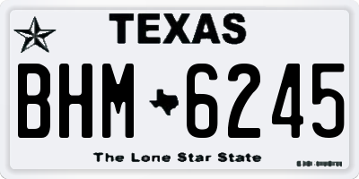TX license plate BHM6245