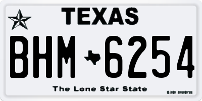 TX license plate BHM6254