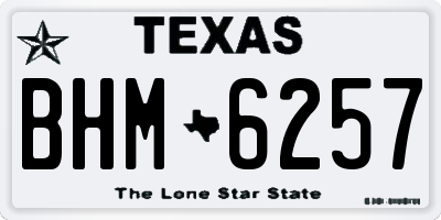 TX license plate BHM6257