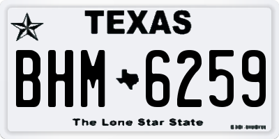 TX license plate BHM6259