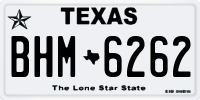 TX license plate BHM6262