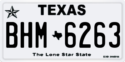 TX license plate BHM6263