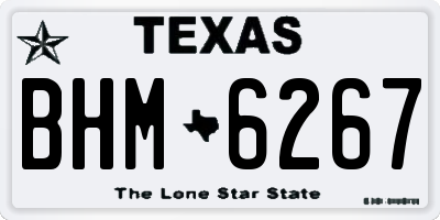 TX license plate BHM6267