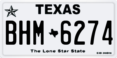 TX license plate BHM6274