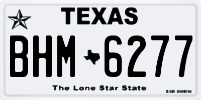 TX license plate BHM6277