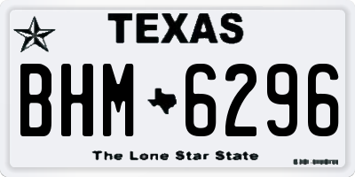TX license plate BHM6296