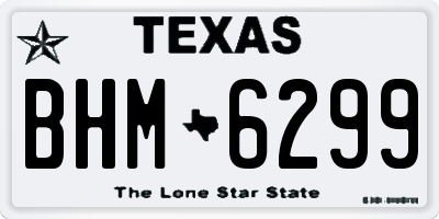TX license plate BHM6299