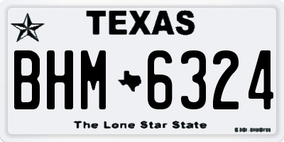 TX license plate BHM6324