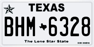 TX license plate BHM6328