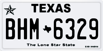 TX license plate BHM6329