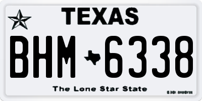TX license plate BHM6338