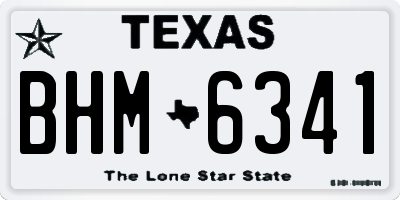 TX license plate BHM6341
