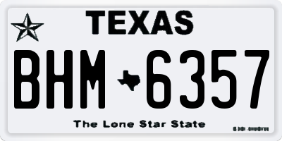 TX license plate BHM6357