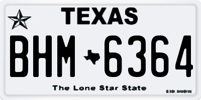 TX license plate BHM6364