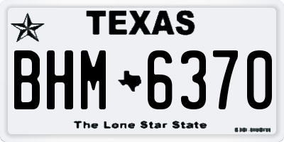 TX license plate BHM6370