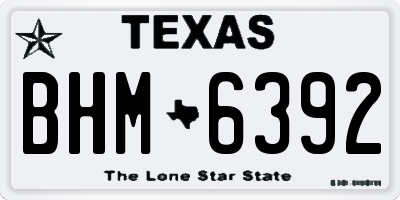 TX license plate BHM6392