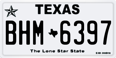 TX license plate BHM6397