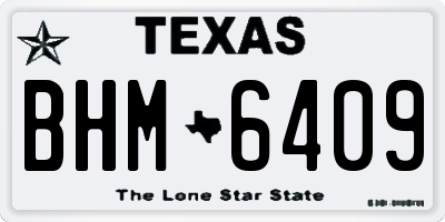 TX license plate BHM6409