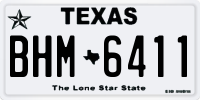 TX license plate BHM6411