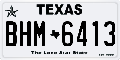 TX license plate BHM6413