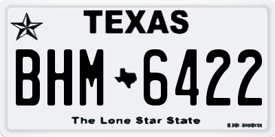 TX license plate BHM6422